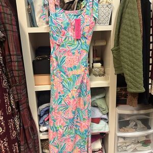 Lilly Pulitzer Pink and Blue Floral Dress